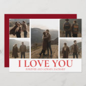 Cartes Pour Fêtes Annuelles Simple Elegant Love valentine's day couple 5 photo (Devant / Derrière)