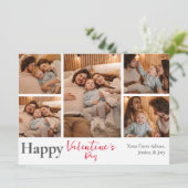 Cartes Pour Fêtes Annuelles Simple Elegant Love valentine's day couple 5 photo (Debout devant)