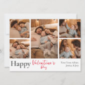 Cartes Pour Fêtes Annuelles Simple Elegant Love valentine's day couple 5 photo (Devant)