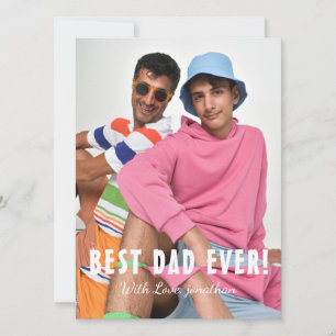 Cartes Pour Fêtes Annuelles Simple Élégant Meilleur Père Jamais   Photo fête d