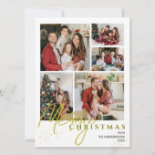 Cartes Pour Fêtes Annuelles Simple Elegant modern Script 5 photo Christmas (Devant)