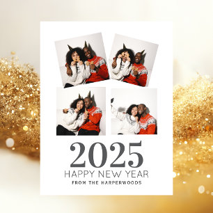 Cartes Pour Fêtes Annuelles Simple Elegant Moderne Joyeux Nouvel An 3 photo