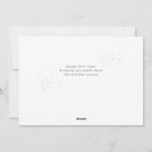 Cartes Pour Fêtes Annuelles Simple Elégant Moderne Joyeux Nouvel An Six Photo (Dos)