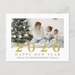 Cartes Pour Fêtes Annuelles Simple Élégant Moderne Joyeux Nouvel An Une photo