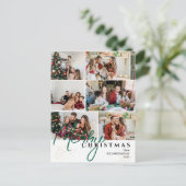 Cartes Pour Fêtes Annuelles Simple élégant moderne Script 6 photo Noël (Debout devant)