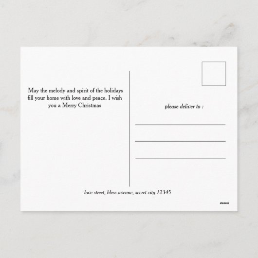 Cartes Pour Fêtes Annuelles Simple élégant moderne Script 6 photo Noël (Dos)