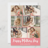 Cartes Pour Fêtes Annuelles Simple Elégant Mothers Day Photo Collage (Devant)