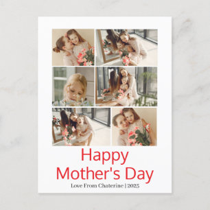 Cartes Pour Fêtes Annuelles Simple Elégant Mothers Day Photo Collage