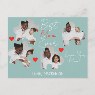 Cartes Pour Fêtes Annuelles Simple Elegant Mothers Day Puzzle Photo Collage