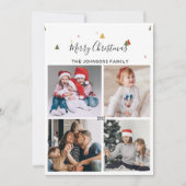 Cartes Pour Fêtes Annuelles Simple élégant Motif d'arbre de Noël (Devant)