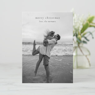Cartes Pour Fêtes Annuelles Simple Élégant Photo Noël Moderne
