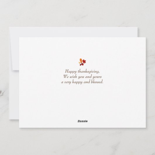 Cartes Pour Fêtes Annuelles Simple Elegant Script grâces famille 3 photo (Dos)