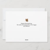 Cartes Pour Fêtes Annuelles Simple Elegant Script grâces famille 3 photo (Dos)