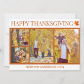 Cartes Pour Fêtes Annuelles Simple Elegant Script grâces famille 4 photo (Devant)