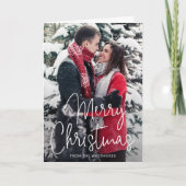 Cartes Pour Fêtes Annuelles Simple Élégant Script Joyeux Noël Photo (Devant)