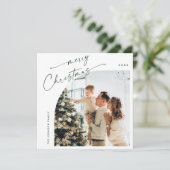 Cartes Pour Fêtes Annuelles Simple élégante et élégante PHOTO Noël Salutation (Debout devant)