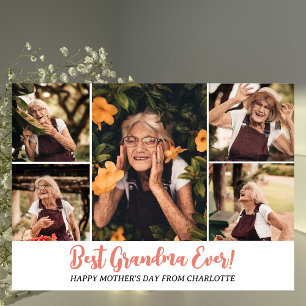 Cartes Pour Fêtes Annuelles Simple Elégante Mothers Day Grandma 5 Photo