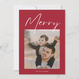 Cartes Pour Fêtes Annuelles simple encadré collage photo joyeux noël