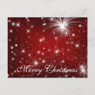 Cartes Pour Fêtes Annuelles Simple et élégant décor rouge neige joyeux Noël