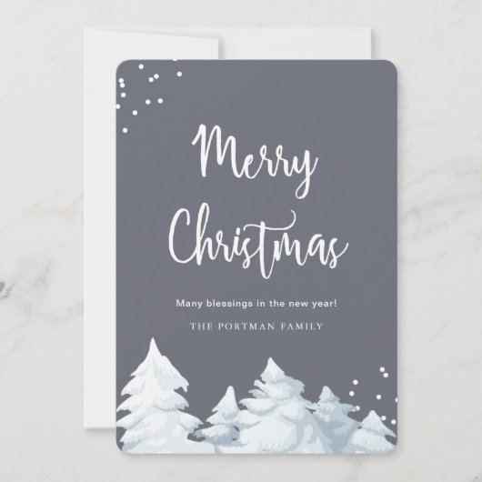 Cartes Pour Fêtes Annuelles Simple et élégant Joyeux Noël (Devant)