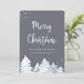 Cartes Pour Fêtes Annuelles Simple et élégant Joyeux Noël (Debout devant)