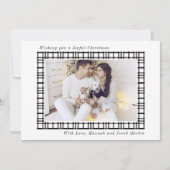 Cartes Pour Fêtes Annuelles Simple et festif Rustique Plaid Photo Noël (Devant)