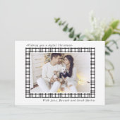 Cartes Pour Fêtes Annuelles Simple et festif Rustique Plaid Photo Noël (Debout devant)