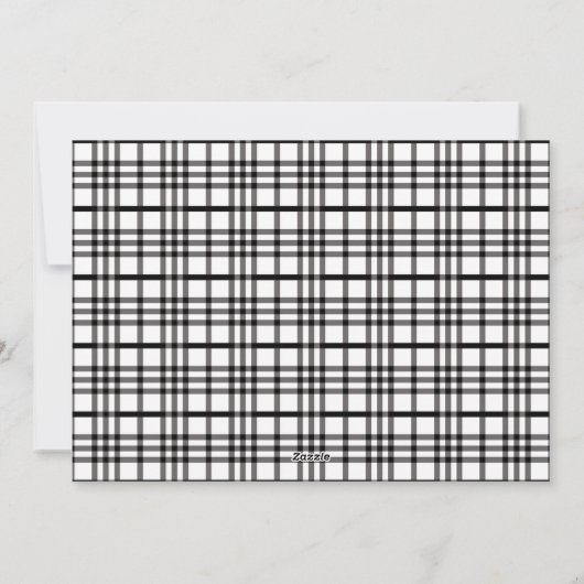 Cartes Pour Fêtes Annuelles Simple et festif Rustique Plaid Photo Noël (Dos)