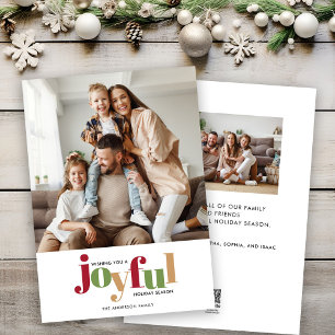 Cartes Pour Fêtes Annuelles Simple Festif Joyeux Photo Noël