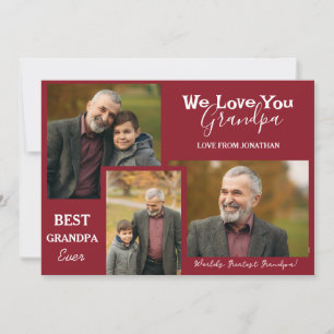 Cartes Pour Fêtes Annuelles simple Fête des pères heureuse, grand-père Trois p