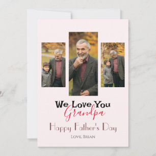 Cartes Pour Fêtes Annuelles simple Fête des pères heureuse, grand-père trois p