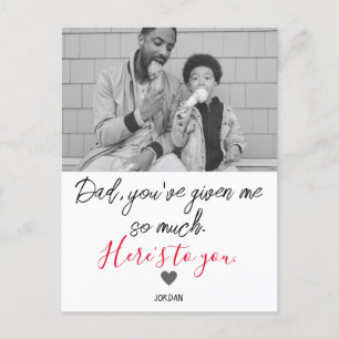 Cartes Pour Fêtes Annuelles simple Fête des pères heureuse, photo Great Quote