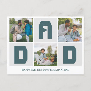 Cartes Pour Fêtes Annuelles Simple Fête des pères moderne papa 3 famille photo