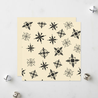 Cartes Pour Fêtes Annuelles Simple Flocons de Neige Noël
