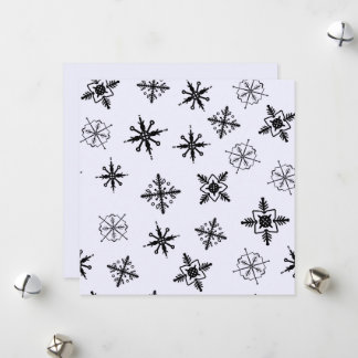 Cartes Pour Fêtes Annuelles Simple Flocons de Neige Noël