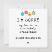 Cartes Pour Fêtes Annuelles Simple Funky Fur Joyeux Noël De Chien (Devant)