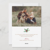 Cartes Pour Fêtes Annuelles Simple Gold Foil Script Joyeux Noël 2 Photo (Dos)