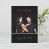 Cartes Pour Fêtes Annuelles Simple gothique Joyeux Noël Une photo (Debout devant)