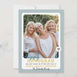 Cartes Pour Fêtes Annuelles Simple HAPPY HANNUKAH Menorah Photo