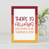 Cartes Pour Fêtes Annuelles Simple Il y a toujours quelque chose à remercier p (Debout devant)