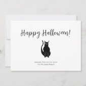 Cartes Pour Fêtes Annuelles Simple illustration de chat noir pour Halloween (Devant)