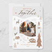 Cartes Pour Fêtes Annuelles Simple Joy Woodland Animaux & Cosy Village Photo (Devant)