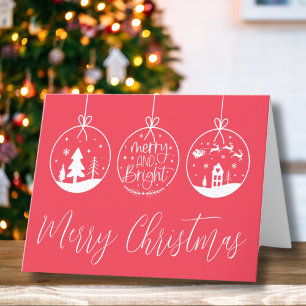 Cartes Pour Fêtes Annuelles Simple Joyeux Et Lumineux Noël