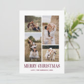 Cartes Pour Fêtes Annuelles Simple Joyeux Noël 4 Photo Collage | PLUM (Debout devant)