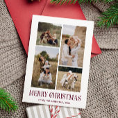 Cartes Pour Fêtes Annuelles Simple Joyeux Noël 4 Photo Collage | PLUM