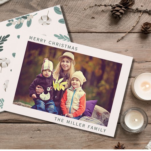 Cartes Pour Fêtes Annuelles Simple Joyeux Noël Photo de famille