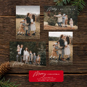 Cartes Pour Fêtes Annuelles Simple Joyeux Noël Script 3 Photo