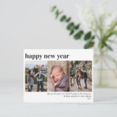 Cartes Pour Fêtes Annuelles Simple Joyeux Nouvel An Minimal Chic 3 Photo Colla (Debout devant)