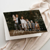 Cartes Pour Fêtes Annuelles Simple Joyeux Script 3 Photo Noël