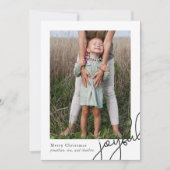 Cartes Pour Fêtes Annuelles Simple Joyful Script Elegant Photo Collage (Devant)